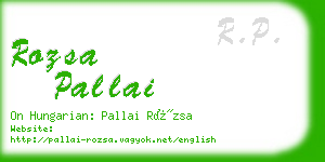 rozsa pallai business card